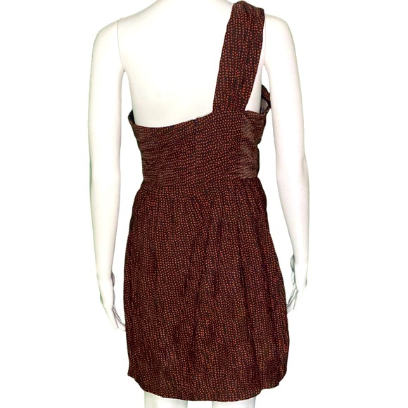 Alexis Luska Asymmetrical One Shoulder Black & Red Heart Print Mini Dress - Sz M - Picture 7 of 13